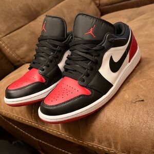 Jordan’s 1 low bred toe 2.0